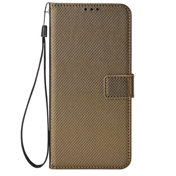 For OPPO A78 4G Diamond Texture Leatherette Phone Case(Brown)