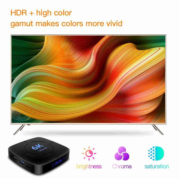 6K Ultra HD Android 12.0 Smart TV Box with Remote Control, 2GB+16GB, Allwinner H616 1.5GHZ Quad-Core(AU Plug)