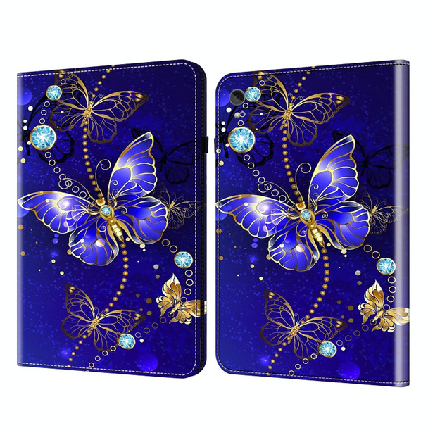 For Lenovo Tab P11 / P11 Plus Crystal Texture Painted Leatherette Tablet Case(Diamond Butterflies)