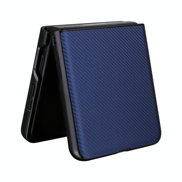 For OPPO Find N3 Flip PU Leatherette PC Phone Case(Blue)