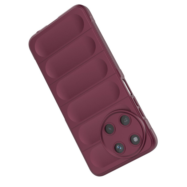 For Realme 11 4G Global Magic Shield TPU + Flannel Phone Case(Purple)