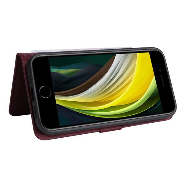 For iPhone 6 / 7 / 8 BETOPNICE BN-005 2 in 1 Detachable Imitate Genuine Leatherette Phone Case(Wine Red)