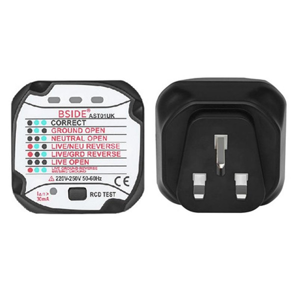 BSIDE AST01 Plug Power Tester Electrical Socket Detector UK Plug