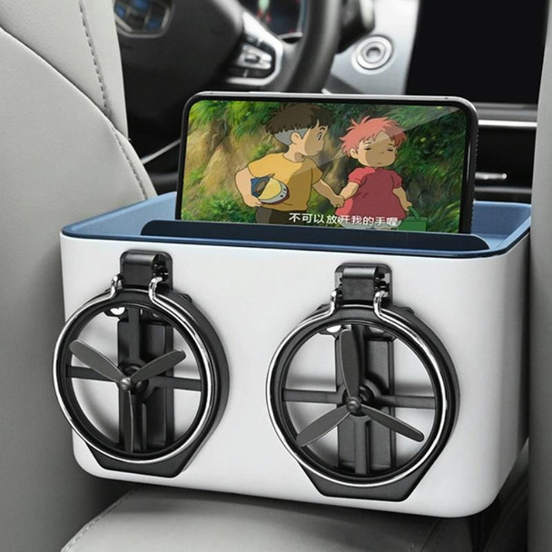 Car Multifunctional Water Cup Holder Armrest Box Paper Box(Blue)