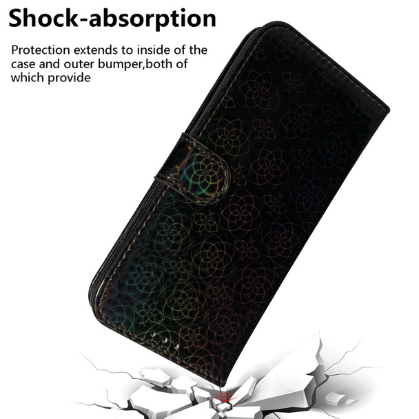 For OPPO A78 4G Colorful Magnetic Buckle Leatherette Phone Case(Black)