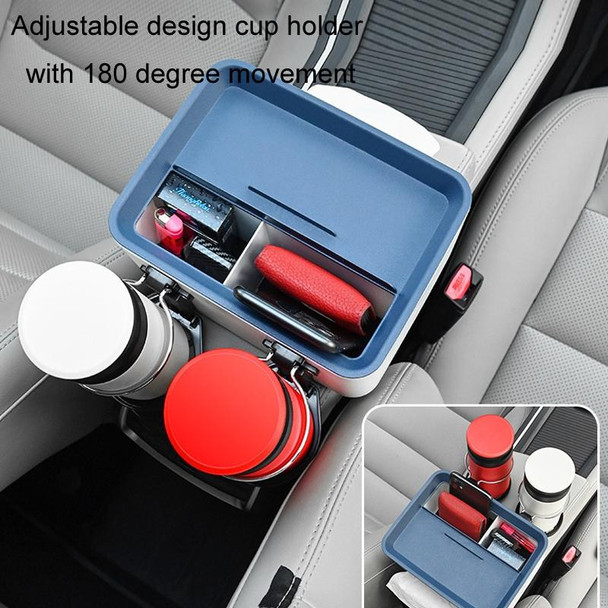 Car Multifunctional Water Cup Holder Armrest Box Paper Box(Gray)