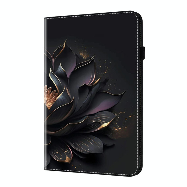 For Lenovo Tab M10 Plus / K10 Crystal Texture Painted Leatherette Tablet Case(Purple Lotus)