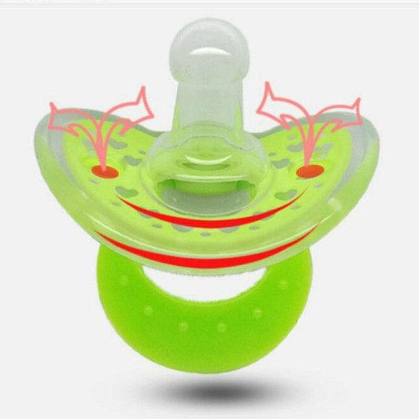 Baby Child Silicone Soft Round Head  Resistant to Tearing  Sleepy Pacifier(Cherry Powder)