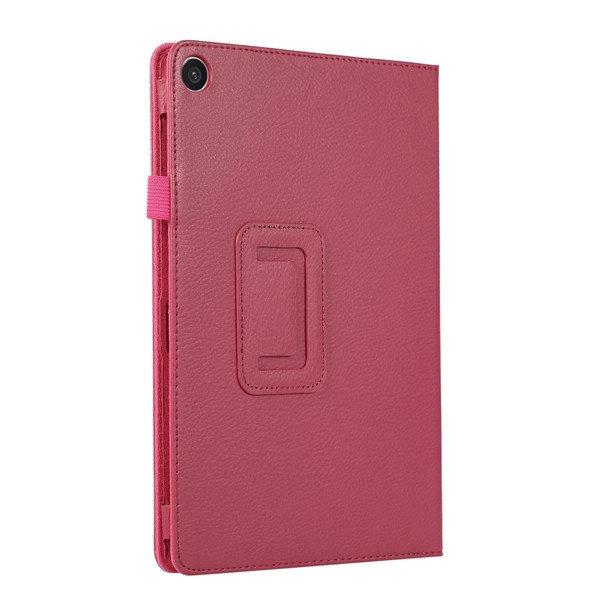 For Lenovo Tab M10 5G Litchi Texture Leatherette Tablet Case(Rose Red)