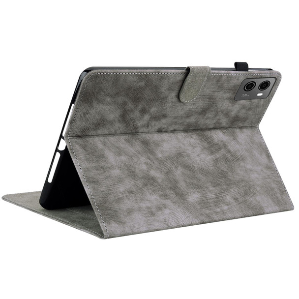 For Lenovo Legion Y700 2023 Tiger Pattern Flip Leatherette Tablet Case(Grey)