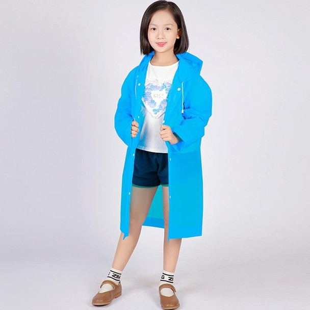 Non-disposable Frosted Thickened Children EVA Raincoat(Blue)