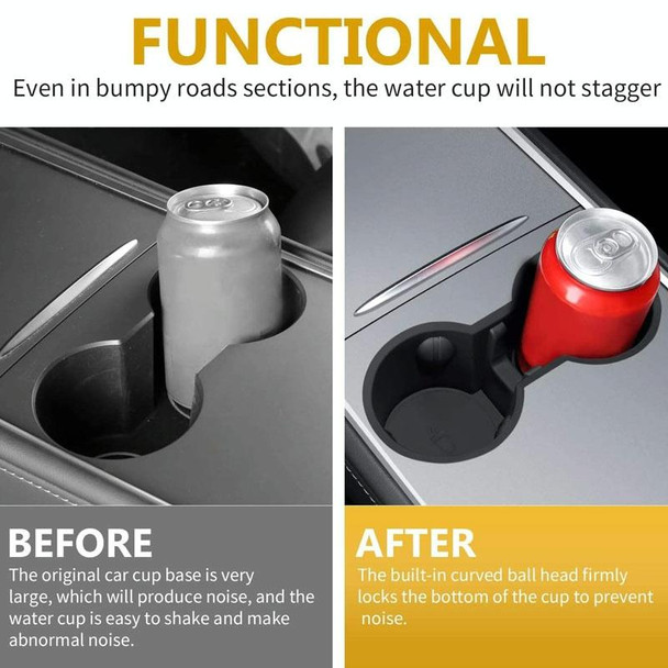 For Tesla Model Y / 3 Water Cup Limited Device Center Control Water Cup Holder(Gray)