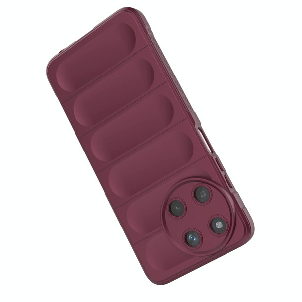 For Realme 11 4G Global Magic Shield TPU + Flannel Phone Case(Black)