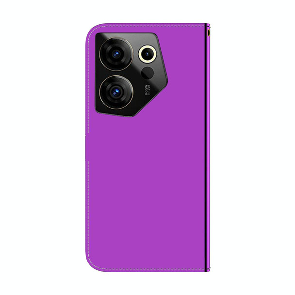 For Tecno Camon 20 Premier 5G Imitated Mirror Surface Leatherette Phone Case(Purple)