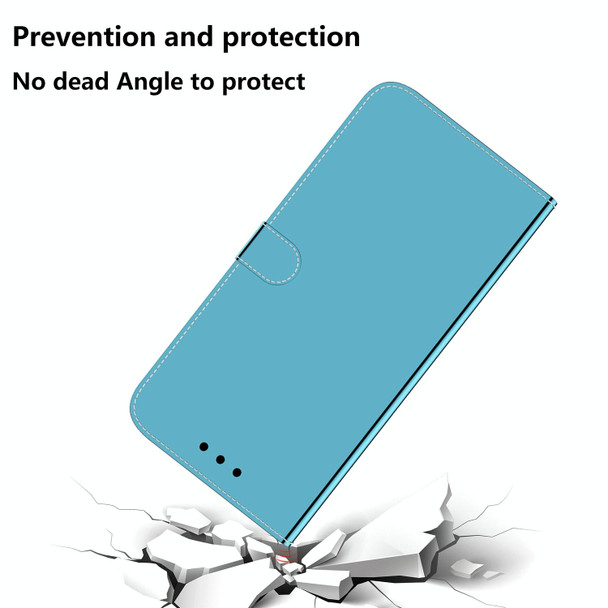 For Tecno Camon 20 Premier 5G Imitated Mirror Surface Leatherette Phone Case(Blue)