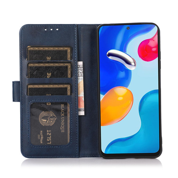 For Motorola Edge 40 Neo Cow Texture Leatherette Phone Case(Blue)