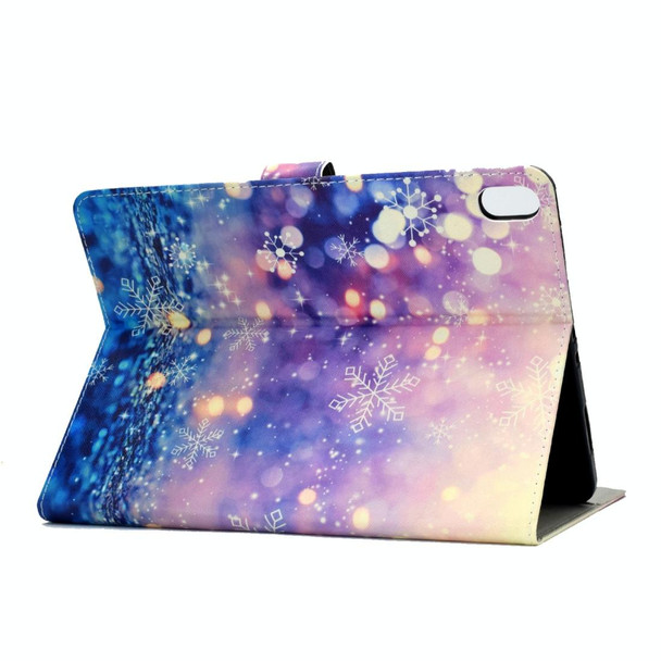 For iPad Pro 11 (2018) Colored Drawing Pattern Horizontal Flip PU Leatherette Case with Holder & Card Slot & Sleep / Wake-up Function(Purple Quicksand)