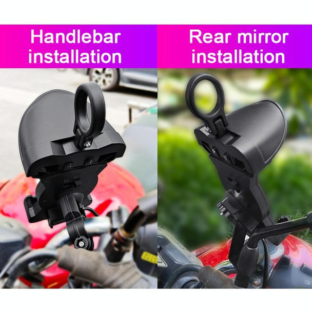 Motorcycle Sunshade Rainproof Mobile Phone Holder, Shape: Charging Handlebar Holder 5V-3.1A