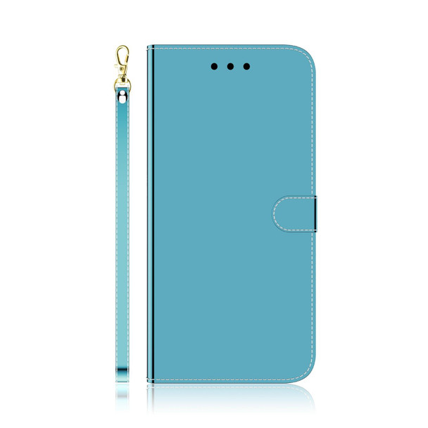 For Realme 11 4G Global Imitated Mirror Surface Leatherette Phone Case(Blue)