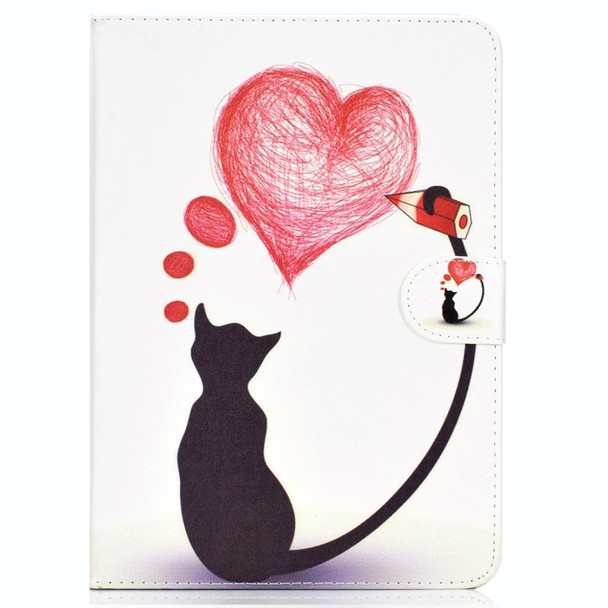 For iPad Pro10.5 inch Colored Drawing Pattern Horizontal Flip PU Leatherette Case with Holder & Card Slot & Sleep / Wake-up Function(Loving Cat)