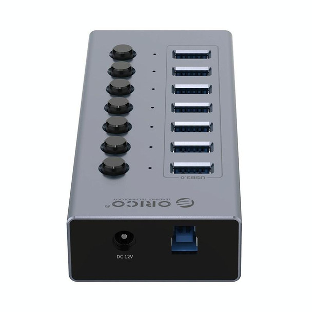 ORICO BT2U3-7AB-GY-BP 7 Ports USB 3.0 HUB with Individual Switches(US Plug)