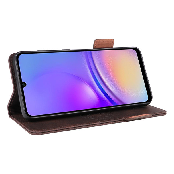 For Samsung Galaxy A05 Magnetic Clasp Leatherette Phone Case(Brown)