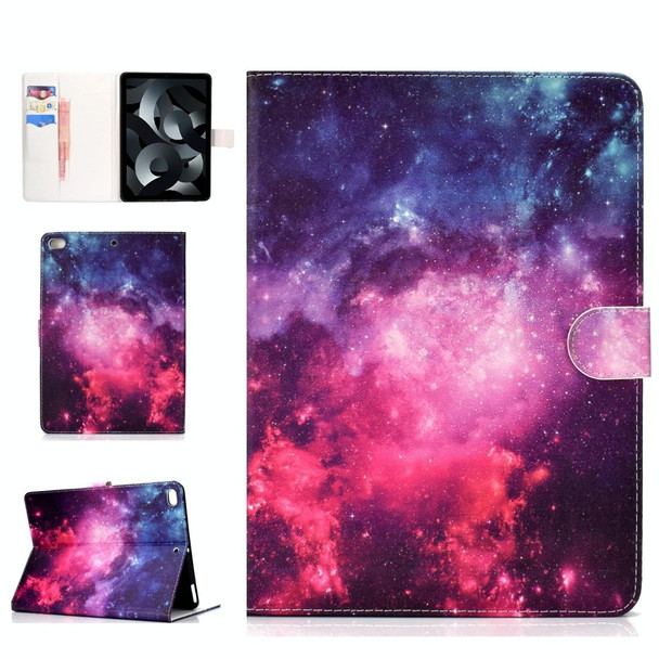 For iPad Air / iPad Air 2  2016 / iPad Pro9.7 / iPad9.7 / 2017 / 2018 Colored Drawing Pattern Horizontal Flip PU Leatherette Case with Holder & Card Slot & Sleep / Wake-up Function(Starry Sky)