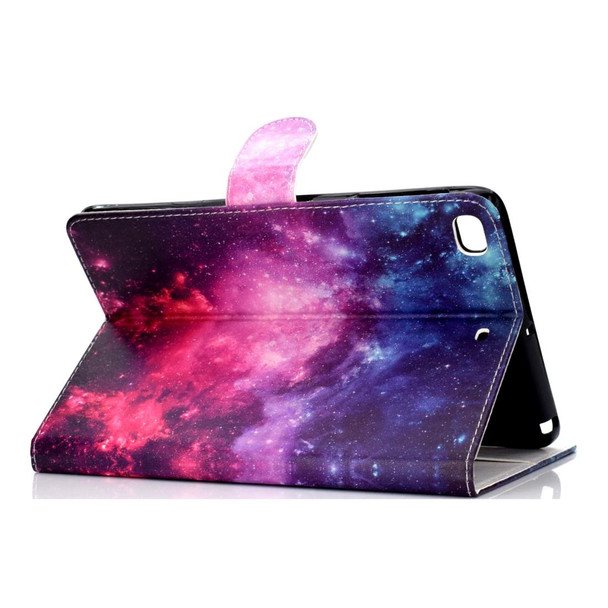 For iPad mini1 / 2 / 3 / 4 Colored Drawing Pattern Horizontal Flip PU Leatherette Case with Holder & Card Slot & Sleep / Wake-up Function(Starry Sky)