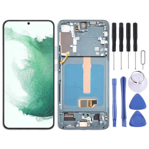 For Samsung Galaxy S22+ 5G SM-S906B OLED LCD Screen Digitizer Full Assembly with Frame (Green)