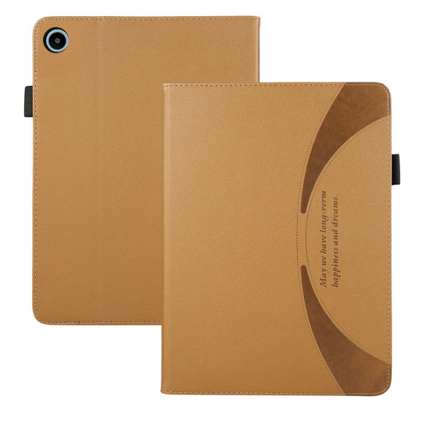 For Huawei MatePad SE 10.4 Litchi Texture Leatherette Sucker Tablet Case(Brown)