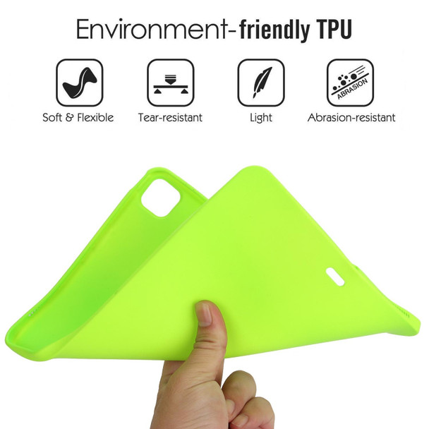 For iPad Air / Air 2 / 9.7 2017 / 2018 Oil Spray Skin-friendly TPU Tablet Case(Fluorescent Green)