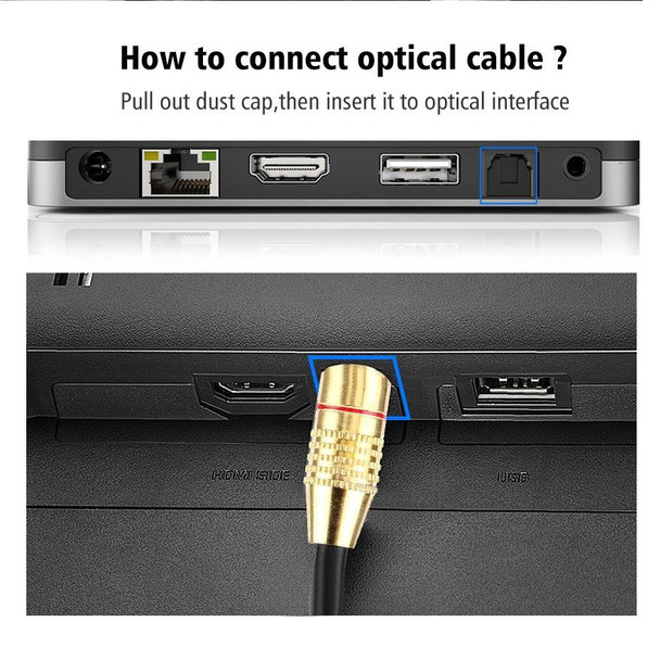 Digital Audio Optical Fiber Toslink Cable, Cable Length: 5m, OD: 5.0mm