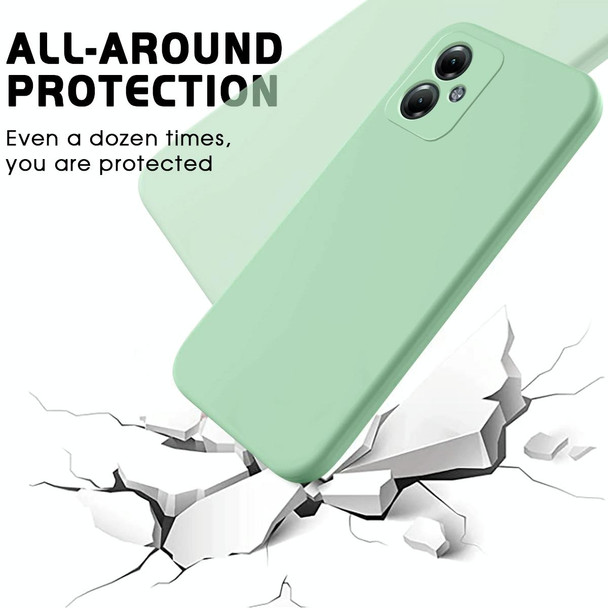 For Motorola Moto G54 5G Pure Color Liquid Silicone Shockproof Phone Case(Green)