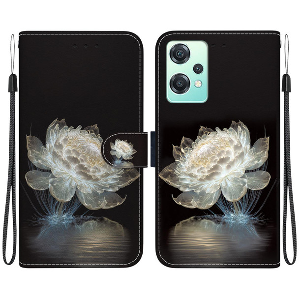 For OnePlus Nord CE 2 Lite 5G Crystal Texture Colored Drawing Leatherette Phone Case(Crystal Peony)