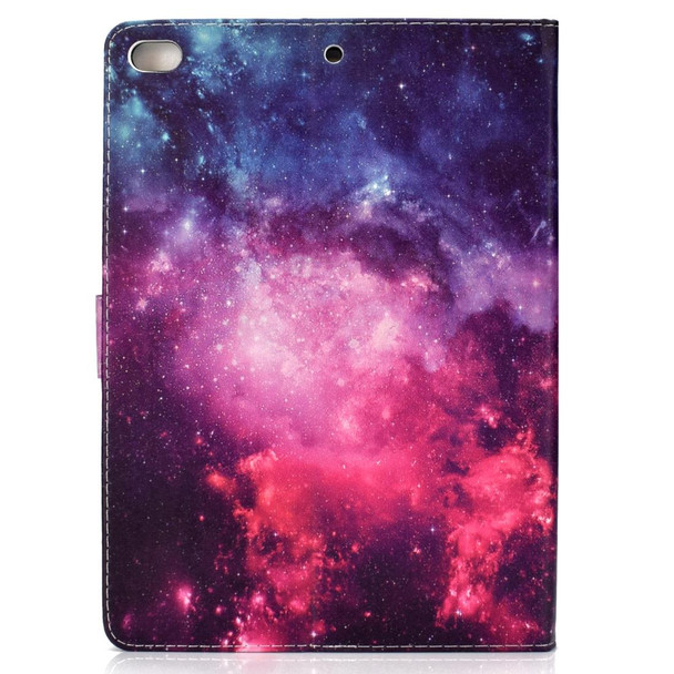 Colored Pattern Drawing Horizontal Flip PU Leatherette Case with Three-folding Holder & Sleep / Wake-up Functionfor for iPad 5 / 6 / 8(Starry sky)