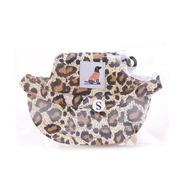 Pet Accessories Adjustment Buckle Baseball Cap, Size: M(Leopard)