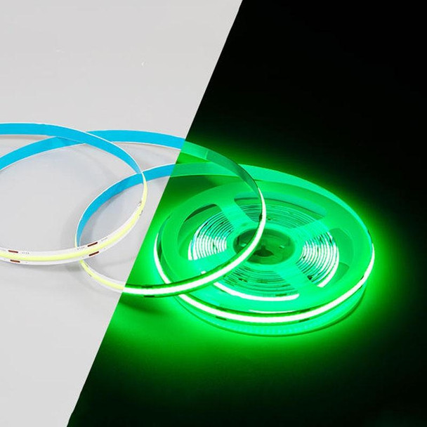 1m 24V 320 Beads 12W 8mm Wide COB Adhesive Decorative LED Light Strip, Style: Green(Color Monochromatic)