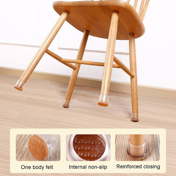 1 inch Medium 8pcs /Set Round Table And Chair Leg Covers For Tiles/Wooden Floors Furniture Protectors(Light Brown)