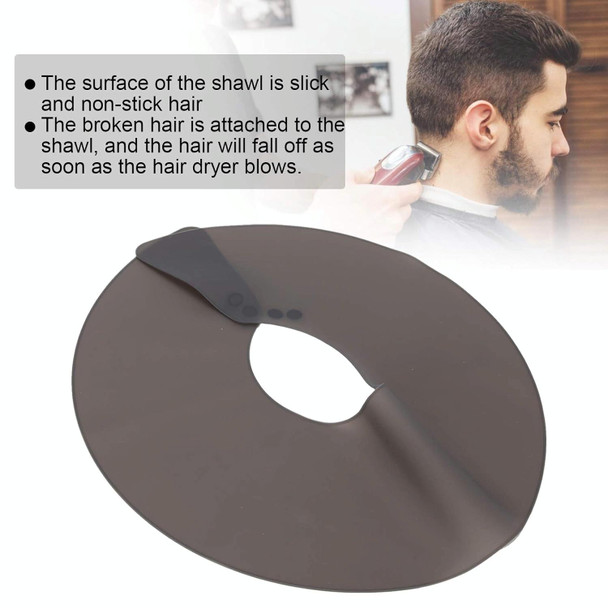 Hair Cutting Adjustable Shawl Capes Silicone Hairdressing Pad Neck Wrap Guard for Salon, Spec: Small Gray