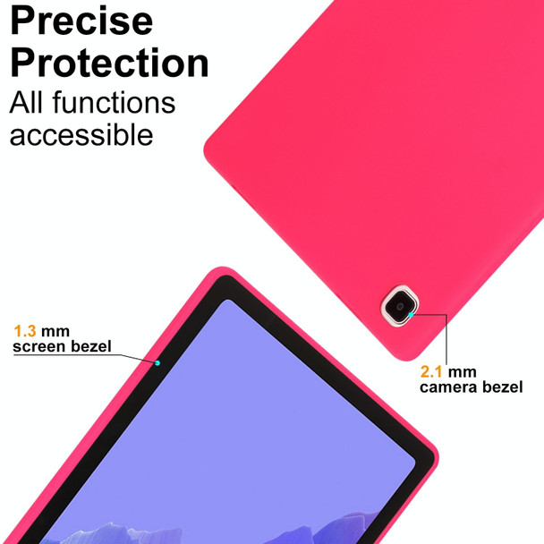 For Samsung Galaxy Tab S7 / S8 Oil Spray Skin-friendly TPU Tablet Case(Rose Red)