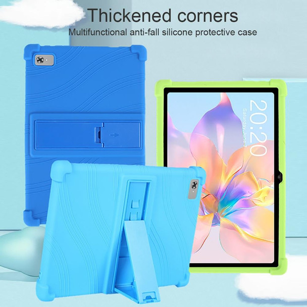 For Teclast M40 Plus Shockproof Silicone Tablet Protective Case with Holder(Green)