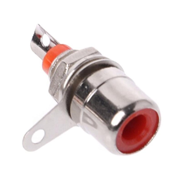 Small RCA Soldered Lotus Master AV Socket Audio Connector(Red)