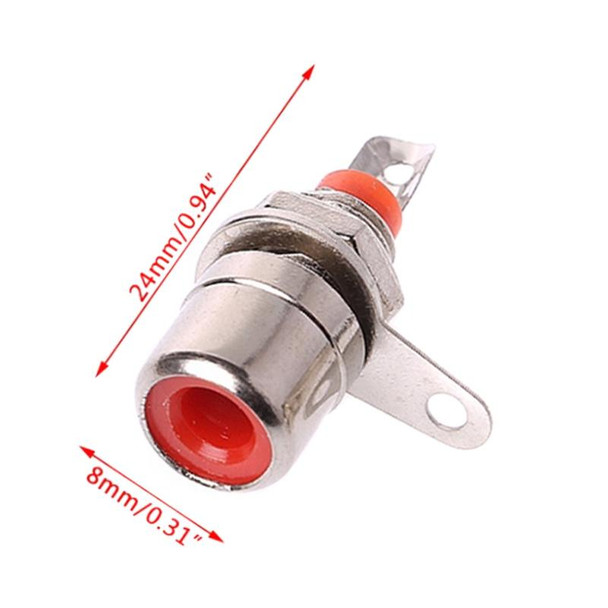 Small RCA Soldered Lotus Master AV Socket Audio Connector(Red)