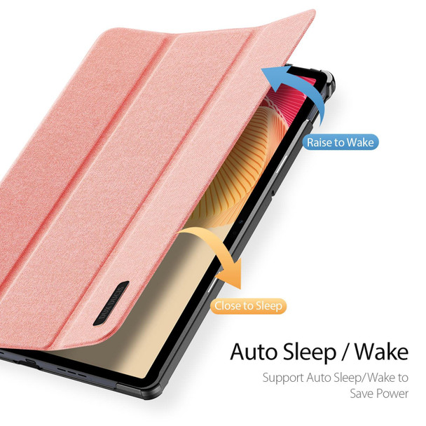 For Realme Pad 2 11.5 DUX DUCIS Domo Series Magnetic Flip Leatherette Tablet Case(Pink)