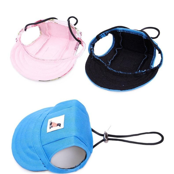 Pet Accessories Adjustment Buckle Baseball Cap, Size: M(Flowers)