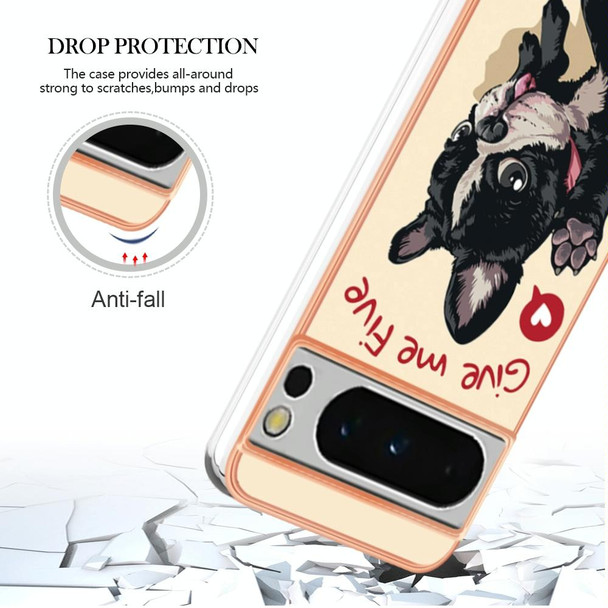 For Google Pixel 8 Pro Electroplating Dual-side IMD Phone Case(Lucky Dog)