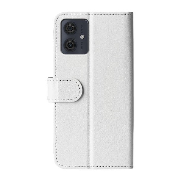 For Motolora Moto G54 R64 Texture Horizontal Flip Leatherette Phone Case(White)