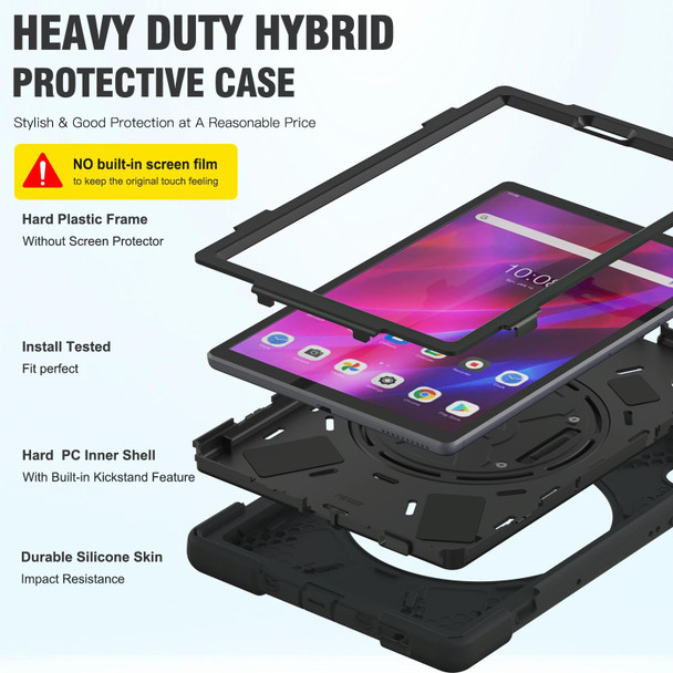 For Lenovo Tab K10 / M10 Plus Silicone + PC Protective Tablet Case(Black)