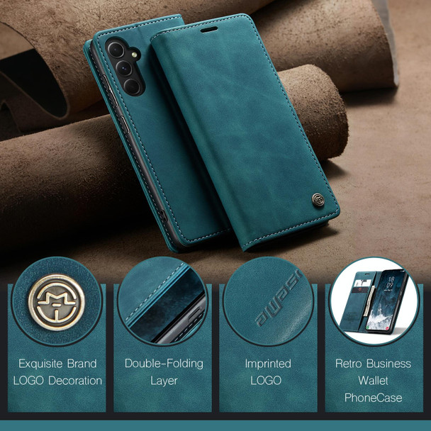 For Samsung Galaxy S23 FE CaseMe 013 Multifunctional Horizontal Flip Leatherette Phone Case(Blue)