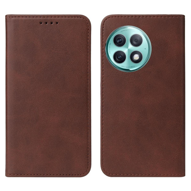 For OnePlus Ace 2 Pro Magnetic Closure Leatherette Phone Case(Brown)
